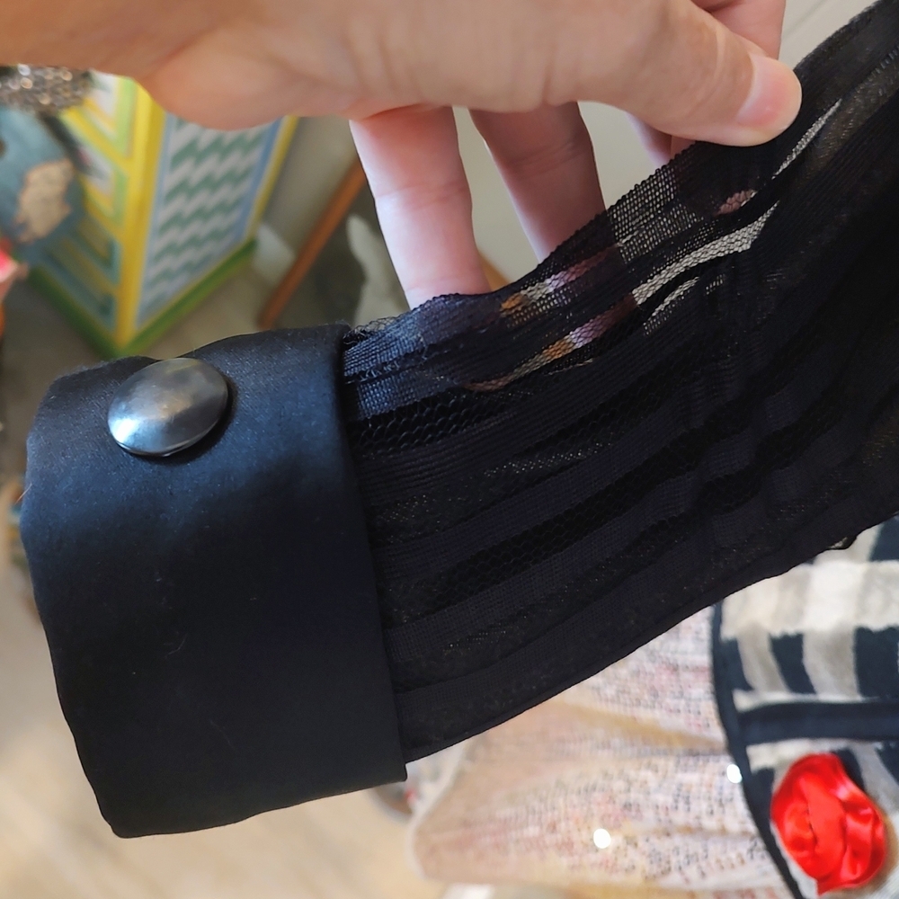 Gene Ewing BIS Vintage Floral Embellished Checkered Women's Blazer Medium - Picture 7 of 14